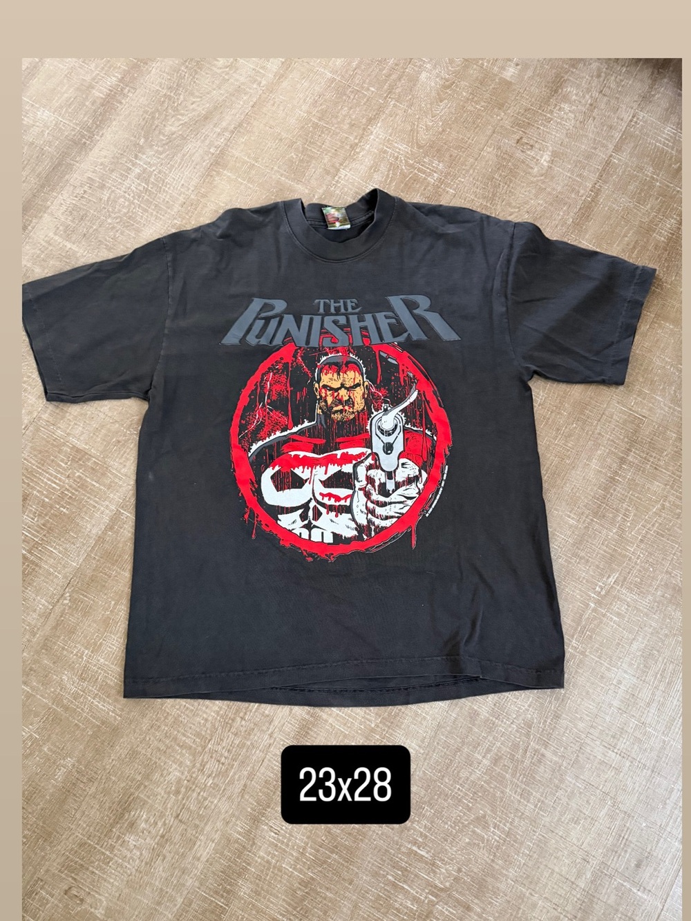 The Punisher black graphic tee vintage rush vintagerush men’s large